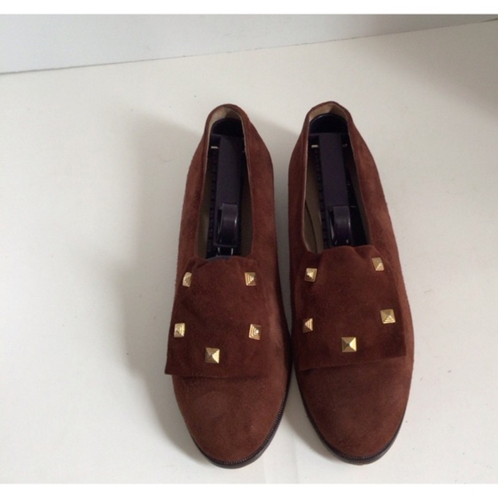 Womens Altitude’s by Leyla Mitra Suede Studded Flats Size 7
